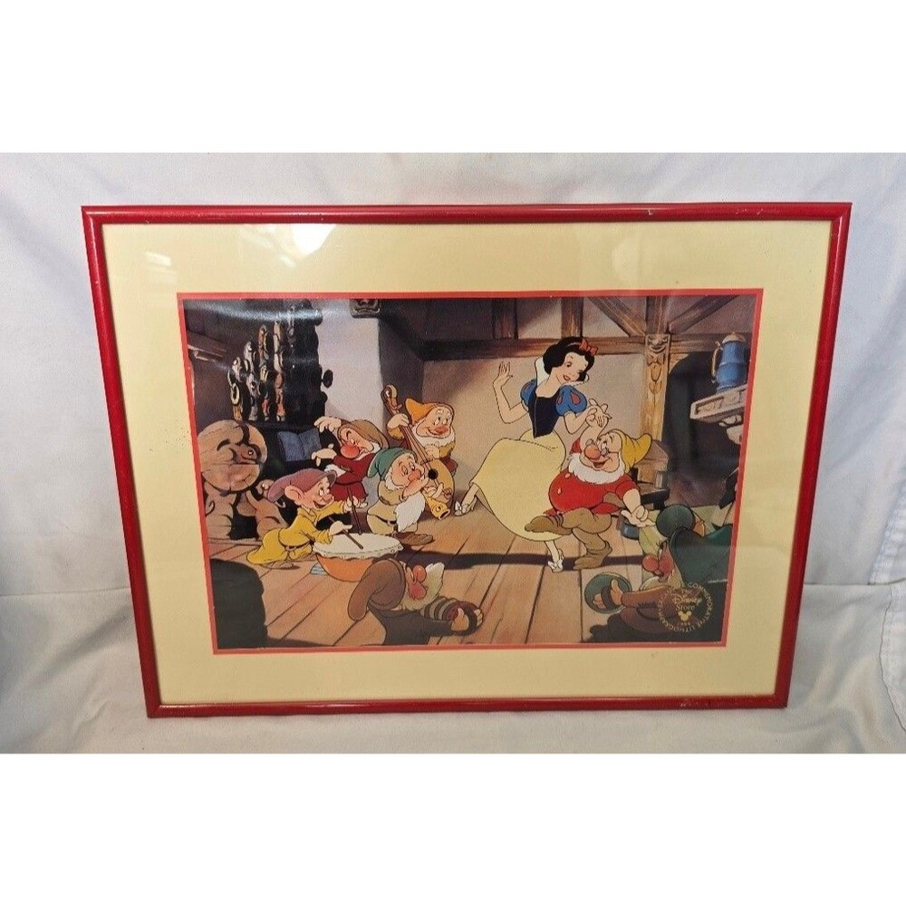1994 Disney Store Snow White Seven Dwarfs Exclusive Commemorative Lithograph